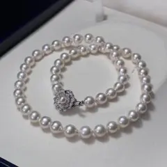テリ強✨】 あこや本真珠 パール ネックレス イヤリングセット 約7.4mm