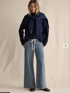 バナナリパブリックワイドレッグデニム　ブルー27inch 美品