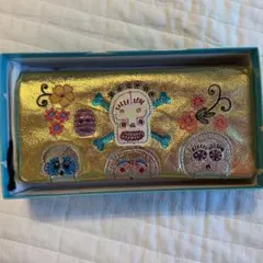 【新品・タグ付き】ツモリチサト キャリー ゴールド 長財布 スカルのサムネイル