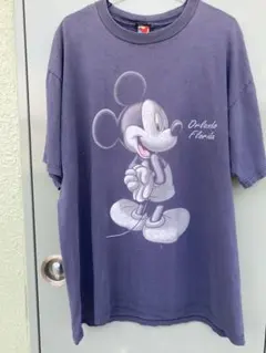 75 フェード ミッキー mickey 90年代ヴィンテージ 突き抜け Tシャツ 