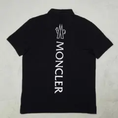 MONCLER 23ss ポロシャツ　ブラック　バックロゴ　Mのサムネイル