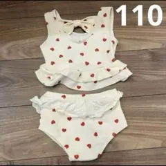 コトリ 水着 ビキニ 110 女の子 バースデイ ハート レース フリル