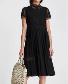 【美品】ZARA 半袖　レース　フォーマル　ワンピース