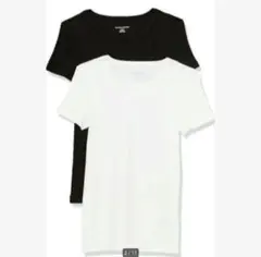 Ｔシャツ レディース 2枚組 黒白 Ｓサイズ 女性 半袖 シンプル インナー