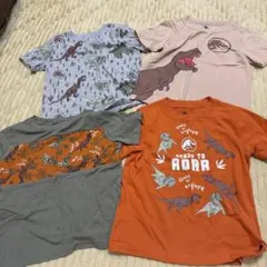 恐竜デザインTシャツ4枚セット　ジュラシックパーク　コストコ　100センチのサムネイル