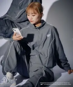 【Reebok別注】ナイロンパイピングトラックジャケット・パンツ　セットアップ