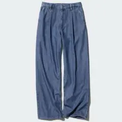 ドレープデニムタックパンツ