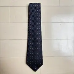 pierre cardin ネイビー 幾何学模様 ネクタイ