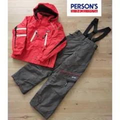 未使用品 PERSON'S スキーウェア上下セット 140 サイズ調整可能