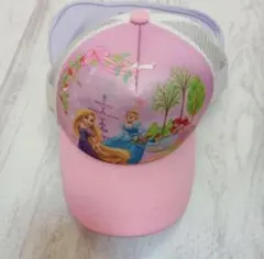 ディズニープリンセスキッズキャップ子供帽子　新品未使用タグ付き　ピンク×パープル