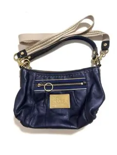 COACH Poppy ショルダーバッグ ネイビー ゴールド金具のサムネイル