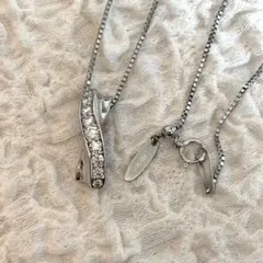 美品❗️ モニッケンダム✨D0.22&0.09CT✨k18ダイヤモンドネックレス