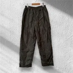 防寒パンツ【M】シャカシャカ パンツ 裏地フリース カーキ ウエストゴム 無地