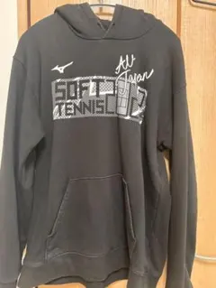 Mizuno ブラック フード付きパーカー