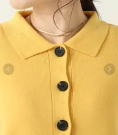 〈Ray Cassin〉黄 袖付きニットカーディガン