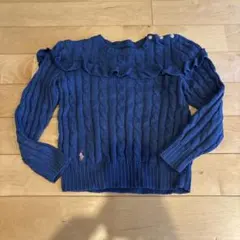 Polo Ralph Lauren ネイビー ケーブルニットセーター 6 120