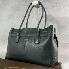 【極美品】トッズ トートバッグ ジレリ グリーン レザー 本革 A4◎のサムネイル