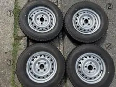 送料込 145R12 スタッドレス ダイハツ純正 バリ山 ② - メルカリ