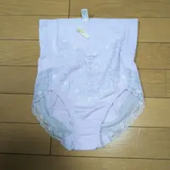 薄紫 レース装飾 ハイウエストショーツ