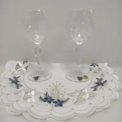 ボヘミアクリスタル ワイングラス ペア 24%PbO 未使用 260303-3A