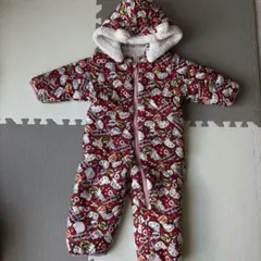 ハローキティ フード付きつなぎスキーウェア 80センチ