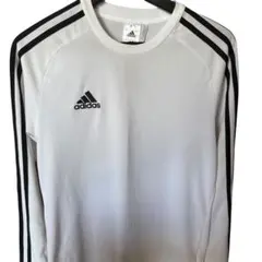 Z54 adidas アディダス ロンＴ 長袖 プリントロゴ サッカーウェア 白