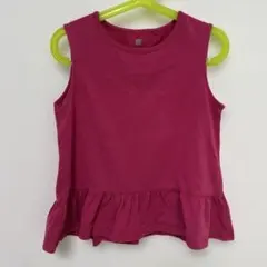 UNIQLO KIDS AIRism ペプラムタンクトップ 130のサムネイル