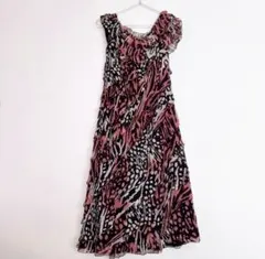 【美品】TADASHI コレクション　アシンメトリー　フリルドレス　0のサムネイル
