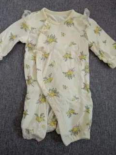 花柄コットン長袖ツーウェイ・ドレスオール 53~70cm