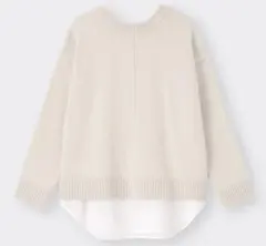 GU ベージュ ニット レイヤード Sサイズ