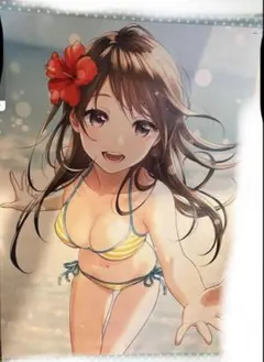 i*a様 中色紙 ウマ娘 ダンツフレーム 水着 ファンアート 手描き