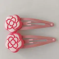 花形ヘアピン 2個セット ピンク ピンク色♥
