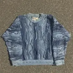 激レア COOGI BLUES ヴィンテージ 3Dニット 90s 古着 ブルー