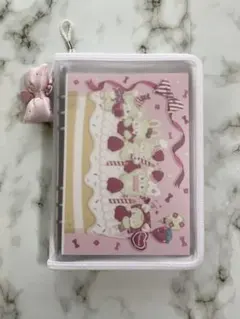 ジッパー付きバインダータイプおすそ分けファイル　A5サイズ　リボンチャーム付き