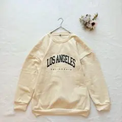 スウェット プルオーバー（M）クルーネック 英字ロゴ トレーナー カジュアル