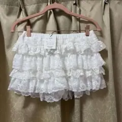 GRL フリル ミニスカート ホワイト レース 韓国 ガーリー タグ付き