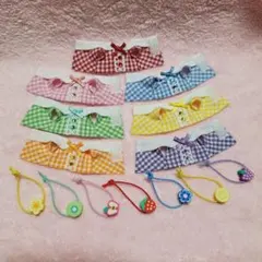 hoochan様専用　赤ちゃん　お洋服七点セット　チェック　フルーツ•お花