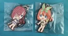 五等分の花嫁　一番くじ　ラバーストラップ　四葉　三玖　2点セット