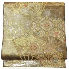 V1394 ●高級 正絹 唐織 六通 袋帯 華文 花文