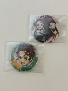 鬼滅の刃 缶バッジ　2個 竈門炭治郎　竈門禰豆子