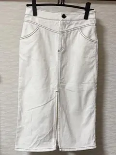 ZARA デニムスカート 白