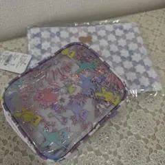 新品未使用fafa 2点セット フィフィレースのクラッチポーチ収納刺繍小物入り