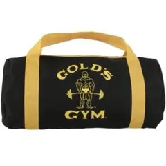 GOLD'S GYM ドラムバッグ ブラック イエロー - メルカリ