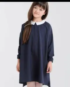 ARCH&LINE ネイビー 長袖ワンピース M
