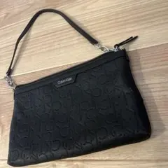 【傷あり】Calvin Klein ショルダーバッグ ブラック