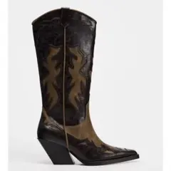 ウエスタンブーツ ブラウン ブラック