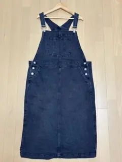 【GAP】ダークデニム サロペット スカート 黒 Lサイズ レディース