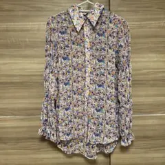 ZARA 花柄 シアーシャツ