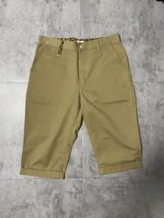 【kinetics】ハーフパンツ M ベージュ レオパード裏地 チノショーツのサムネイル