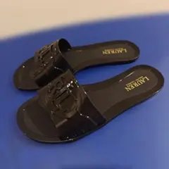 【LAUREN・Ralph Lauren】ビニールサンダル・黒・レディース★美品のサムネイル